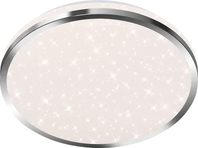 Zdjęcie produktu dla Lampa sufitowa LED do łazienki BRILONER ACORUS, stopień ochrony IP44, dekor gwiazdy, neutralne białe światło, kolor chrom, 28 x 7 cm