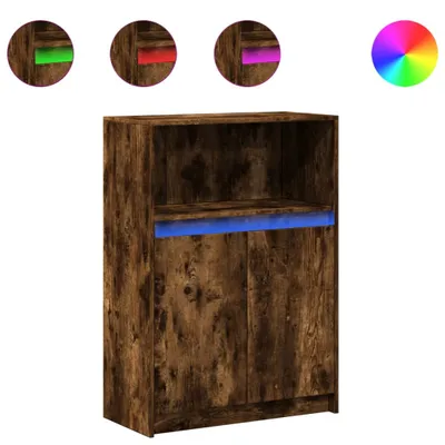Produktbild von Sideboard mit LED Räuchereiche 72x34x100 cm Holzwerkstoff