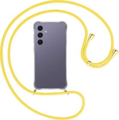 Produktbild von Handykette Backcover-Schutzhülle mit Band (Metall goldfarben) für Samsung Galaxy S24 FE 5G - gelb