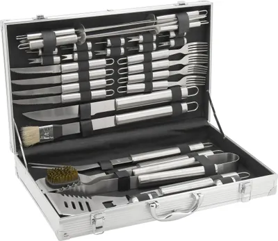 Produktbild von Cattara 13104 - Grillbesteck im Alukoffer (30 Stücke)