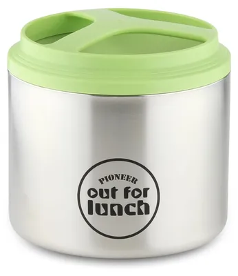 Productafbeelding van Pioneer thermische voedselcontainer, 1 liter, roestvrij staal, dubbelwandig, geïsoleerde lunchbox voor onderweg