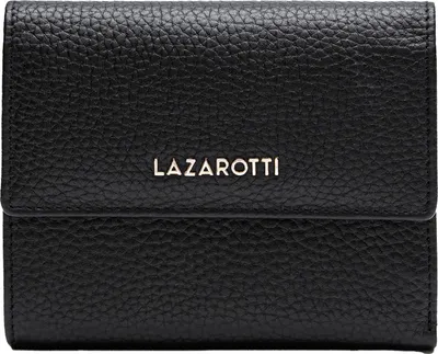 Produktbild von Lazarotti Leder Geldbörse Bologna Leather Wallet With 8 Card Slots Black schwarz