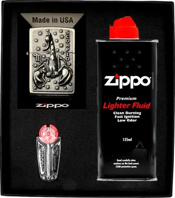 Produktbild von ZIPPO Feuerzeug Set ZODIAC SCORPIO Skorpion Geschenk Nr. 1