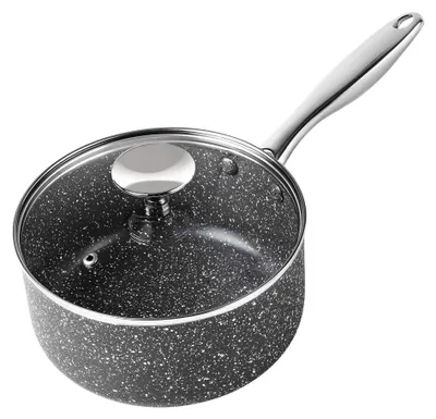 Produktbild von MICHELANGELO Stielkasserolle, 2 l, Granit-Antihaftbeschichtung, Grau