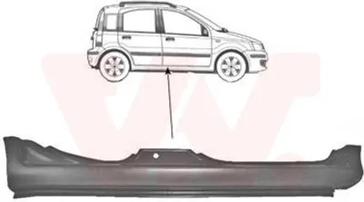 Produktbild von VAN WEZEL 1709104 Schweller Reparaturblech Einstiegblech Rechts für FIAT PANDA (169) PANDA Van (169)