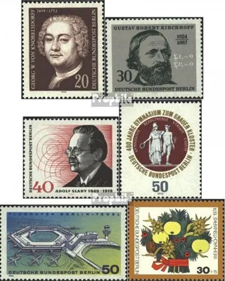Produktbild von Briefmarken Berlin (West) 1974 Mi 464,465,467,472,477,481 (kompl.Ausg.) gestempelt Knobelsdorff