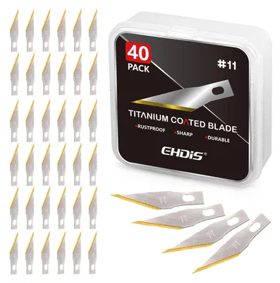 40 Präzisions-Skalpellklingen aus Titan, Modellbau-Messer, in Box