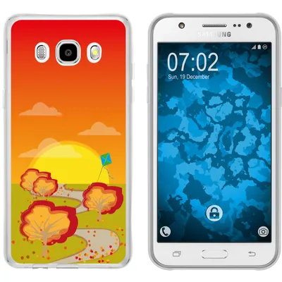 Produktbild von PhoneNatic Case kompatibel mit Samsung Galaxy J5 (2016) J510 Silikon-Hülle Herbst Drache/Kite M2
