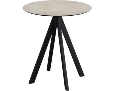Produktbild von Infinity Terrassentisch Schwarz gestell + Moonstone HPL Ø70 cm