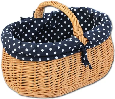 Produktbild von YULKA Einkaufskorb Weidenkorb Autokorb Weide Korn Korb (L) 45 x (B) 32 x (H) 21/32