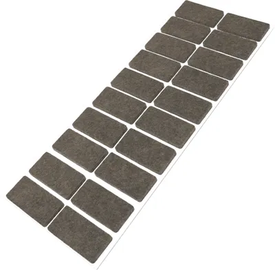 Produktbild von Adsamm® | 20 x selbstklebende Filzgleiter / Braun / 20x40 mm / rechteckig / Möbelgleiter aus Filz mit 3.5 mm Stärke