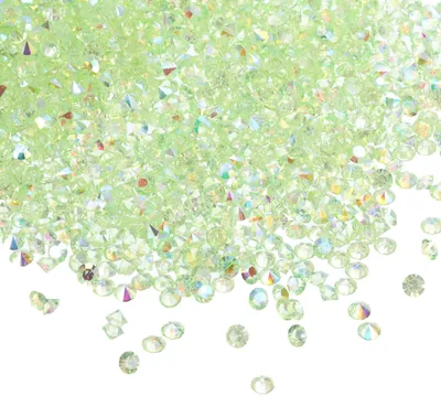 14000 Acryl-Diamanten 3 mm, Tischstreu-Konfetti, Hellgrün AB