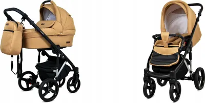 Produktbild von BabyLux® UZO | 2in1 Kinderwagen Set | Sand Pearl | Kombikinderwagen | Kinderwagenset | Buggy + B