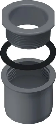 Produktbild von INEFA Ablaufstutzen zum Schrauben für Kastenrinne, PVC NW68/DN50 Anthrazit Einhangstutzen Dachrinnenzubehör, einfache Montage,  Germany