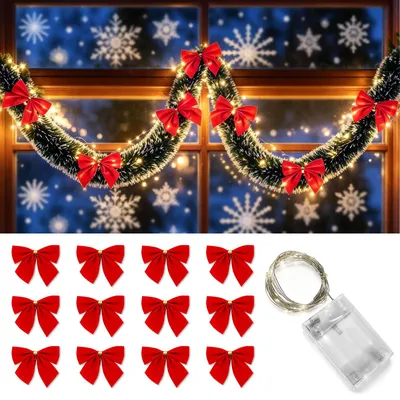 Künstliche Tannengirlande 5 m, beleuchtet, warmweiß, mit 20 LEDs