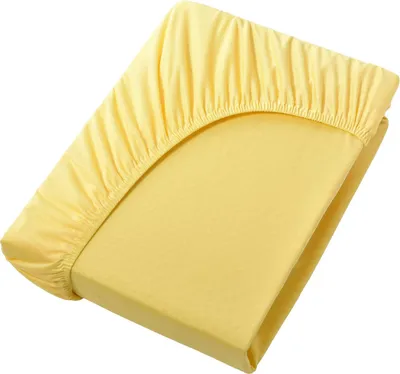 Produktbild von Jersey Spannbettlaken Gelb 120 X 200 + 30 CM