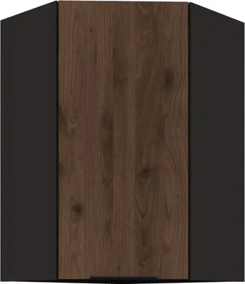 Produktbild von Küchen Eckhängeschrank 60x60 cm Küche MONZA Okapi Nußbaum Küchenzeile