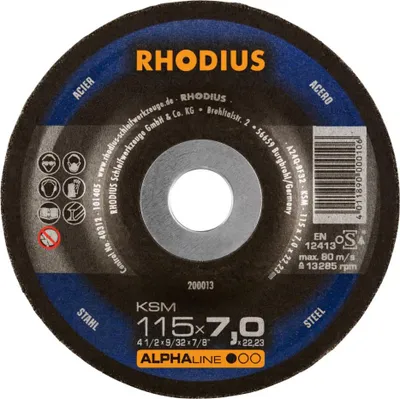 Image de RHODIUS Meule KSM 5 pcs PACK 115 x 7,0 x 22,23 ALPHAline