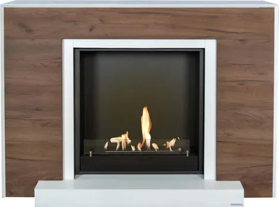 Image de Cheminée à l'éthanol Xaralyn - Marvik - aspect bois - chauffage 3 KW - cheminée y compris encastrée - cheminée décorative - vraies flammes