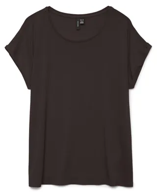 Zdjęcie produktu dla Vero Moda VMAVA PLAIN SS TOP JRS NOOS Czekoladowy L