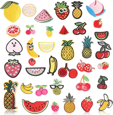 Produktbild von 37 Stück Fruchtstickerei-Aufnäher
