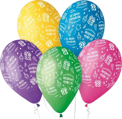 Zdjęcie produktu dla Balony na urodziny dekoracyjne 30 cm