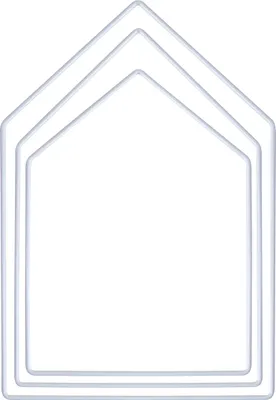 Immagine prodotto di Anello in metallo "House", set di 3, bianco
