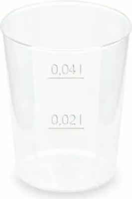 Produktbild von 500x Mehrwegbecher Pfandbecher Shotglas Schnaps PP Eichstriche 2 cl 4 cl