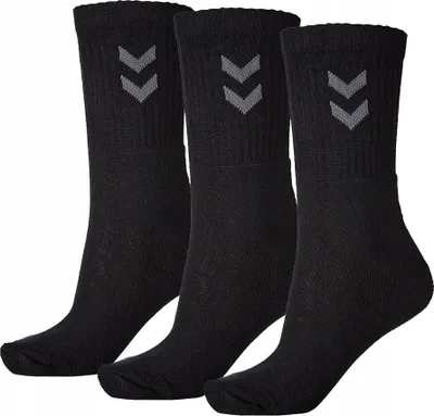 Obrázek produktu pro Hummel Uni ponožky 3 páry Sportovní ponožky Ponožky pro volný čas Ponožky pro každý den Černá velikost 46/48