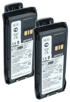Produktbild von vhbw 2x Akku Ersatz für Motorola PMNN4808, PMNN4808A, PMNN4809, PMNN4809A für Funkgerät, Walkie Talkie (2150 mAh, 8,4 V, Li-Ion) + Gürtelclip