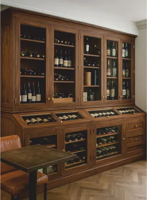 Produktbild von Casa Padrino Landhausstil Weinschrank Dunkelbraun 240 cm - Landhausstil Bar Möbel