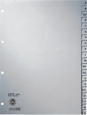 Produktbild von Register A4 A-Z 100g/qm grau Packung mit 20 Stück