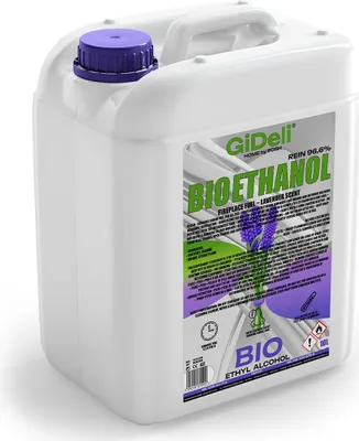 Produktbild von Bioethanol Lavendelduft 96,6% 10L für Kamin Universal Rauchfrei Rußfrei GiDeli