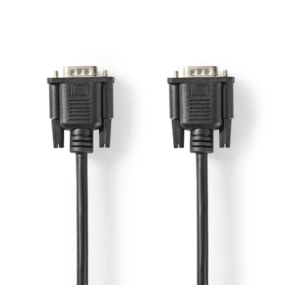 Produktbild von Nedis VGA Stecker | VGA Stecker | Vernickelt | 3.00 m | Rund Maximale Auflösung: 1024x768 | ABS | Schwarz | Aufhänger