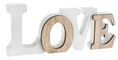 Obrázok produktu pre Dekoratívny stolík Love - biele drevo, ultraľahký