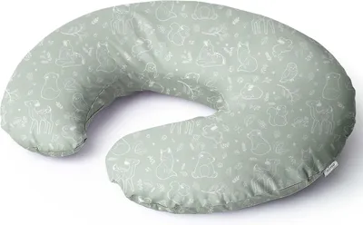 Immagine prodotto di Cuscino per neonati, realizzato in 100% cotone, con rivestimento removibile, imbottitura in poliestere, lavabile