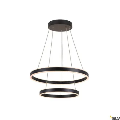 Produktbild von SLV 1004765 ONE DOUBLE PD PHASE UP/DOWN LED Pendelleuchte schwarz CCT switch 2700/3000K