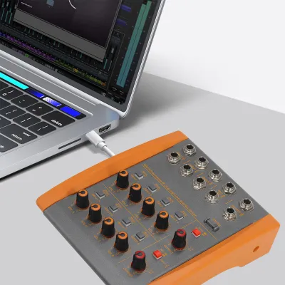 Image de table de mixage 8 canaux, à très faible bruit, 8 canaux, mixeur stéréo de ligne, commutation mono/stéréo, audio numérique compact pour basse de guitare