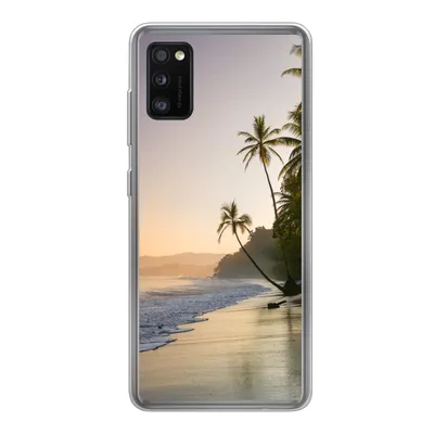 Produktbild von MuchoWow® Handyhülle Schutzhülle Hülle für Samsung Galaxy A41 Strand - Sonnenuntergang - Tropisch Silikon Softcase Handy Hülle - Mobiltelefon