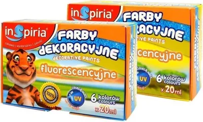 Produktbild von Fluoreszierende Dekorfarben 6 Farben 20ml