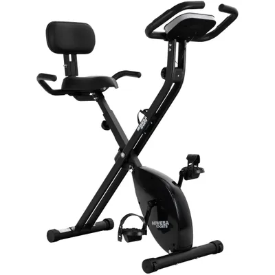 Produktbild von Heimtrainer MX100 PRO | X-Bike Fitnessbike - Sport Fahrrad faltbar - Ergometer Rad - Indoor Cycle - Rückenlehne - Haltegriffe - LCD Display - 8 Stufen