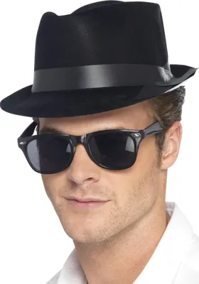 Produktbild von Smiffys - Fedora-Hut für Herren/Damen Uni SM921 (Einheitsgröße) (Schwarz)
