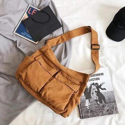 Produktbild von Vintage-Laptop-Tas, Canvas, schoudertas, Schwarz