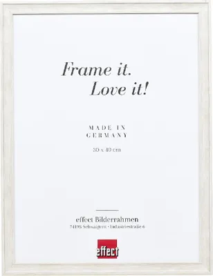 Immagine prodotto di Cornice in legno Effect, modello 2070, vetro acrilico, 18x24 cm, bianco