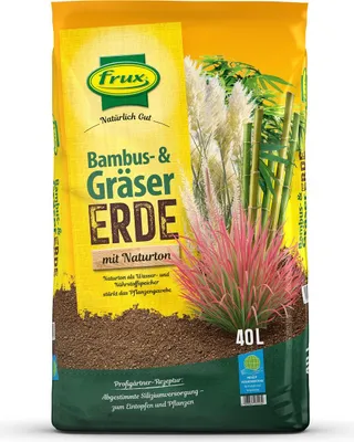 Produktbild von frux® Bambus & Gräsererde mit extra Silizium - 40 Liter