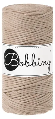 Produktbild von Bobbiny Macrame Cord 3 mm 100 m Sand Schnur