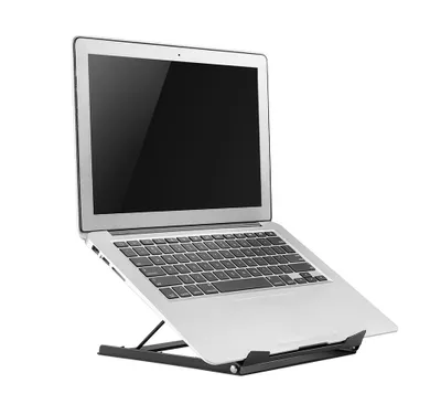 Obrázek produktu pro Deltaco DELO-0200, Stojan na laptop a tablet, Černá, 25,4 cm (10"), 39,6 cm (15.6"), 254 - 396,2 mm (10 - 15.6"), 5 kg
