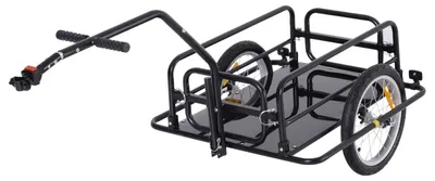 Produktbild von HOMCOM Fahrradanhänger Lastenanhänger 40 kg Belastbarkeit klappbar Stahl