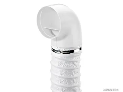 Zdjęcie produktu dla Naber R-URX flow 150 deflektor 90° z elastycznym wężem, biały, 1000 mm - Technologia wentylacji