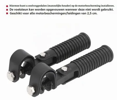Produktbild von Motorschutz für Sturzschutzbügel, Fußpedalhalterung, Motorfußstützen (SCHWARZ)
